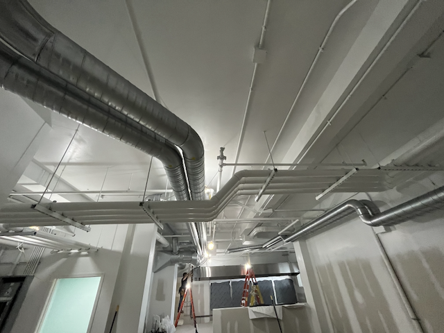 Commercial building with a professional, clean paint job